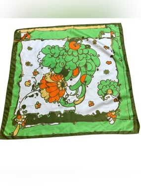 Vintage Sally Gee Brand Art Deco Scarf Made in Japan